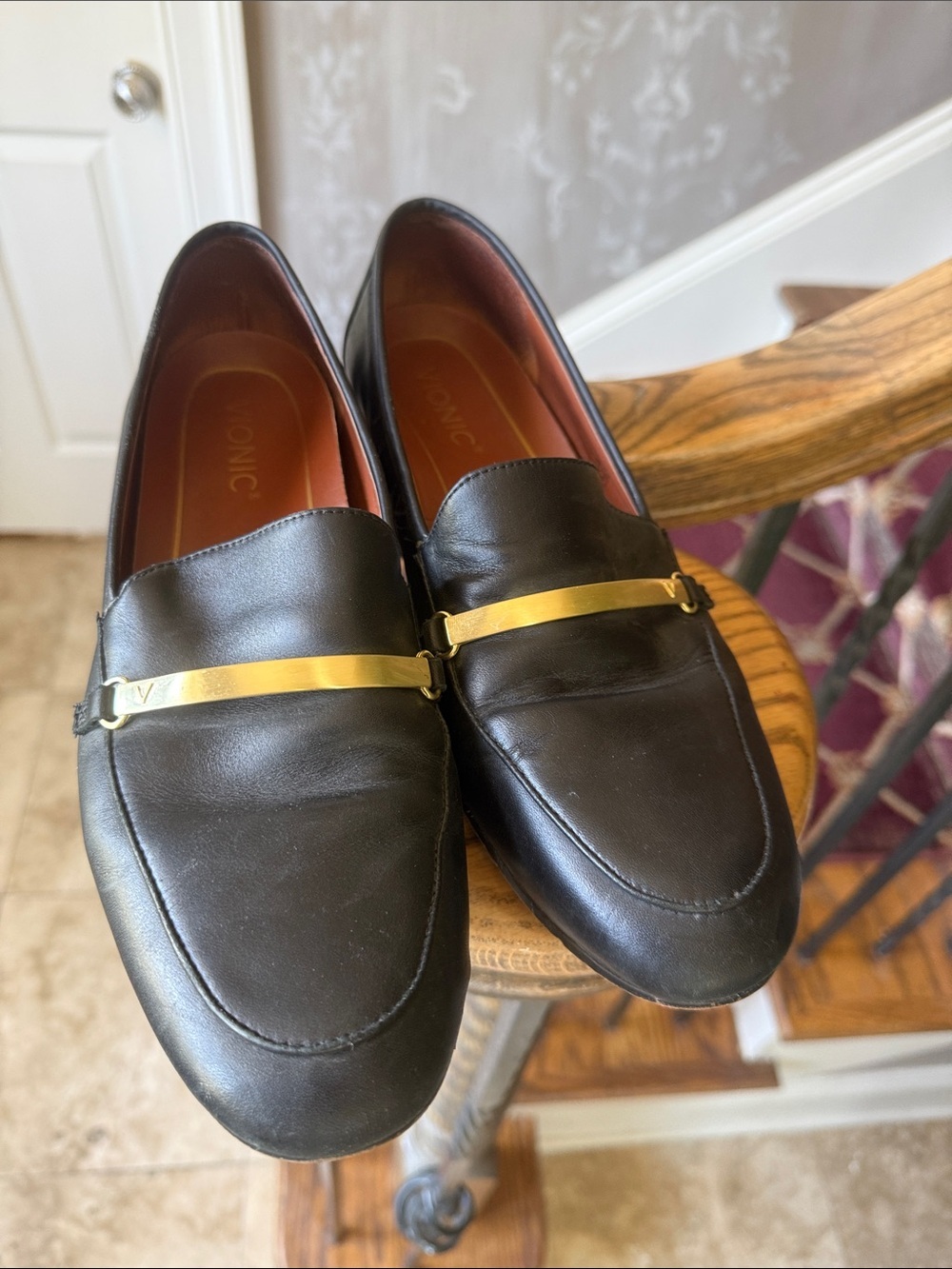 VIONIC women’s EDIE leather black loafer excellent condition size 9 1/2 - Picture 11 of 12